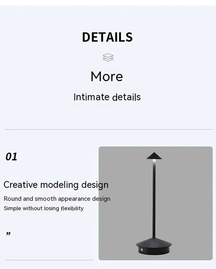 Rechargeable Table Lamp Creative Dining Touch Led Hotel Bar Coffee Pina Pro Table Lamp Lampada Da Tavolo Decorative Desk Lamp