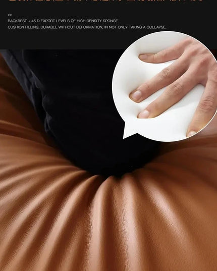 Modern Minimalist Living Room Leather Sofa  Apartment Furniture Set Combination Wtih Customzied Color