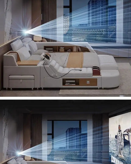 Comforter Mattresses Double Bed Luxury Organizer Bedframe Headboards Double Bed Bedroom Smart Camas De Dormitorio Furniture Home