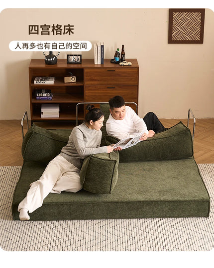 Folding Dual-use Modular Compression Sofa Bed Living Room Bedroom Home Lazy Pudding Retro Style Tatami Sofa