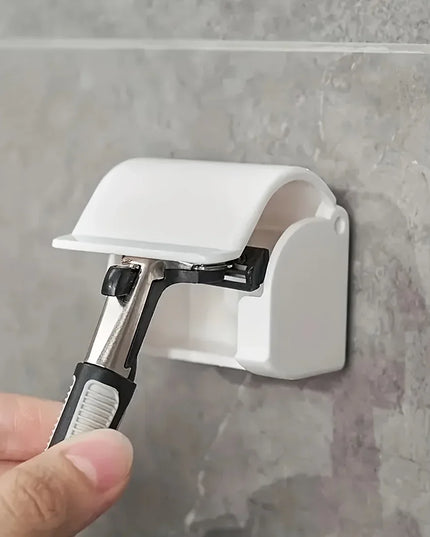 Black/Grey Easy-Install Shower Shaver and Electric Toothbrush Holder - Space-Saving Bathroom Organizer, Fragrance-Free Personal