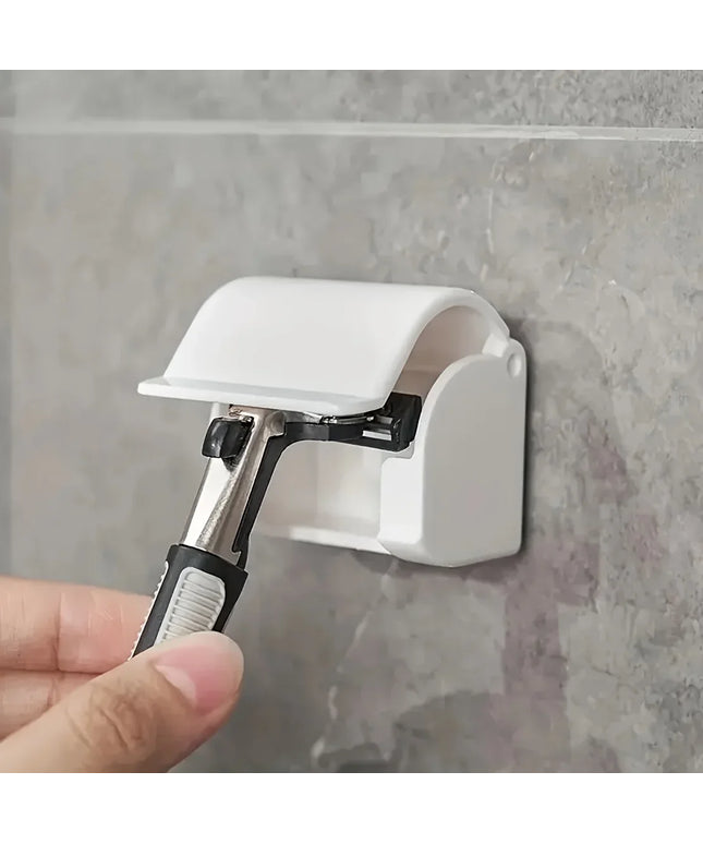 Black/Grey Easy-Install Shower Shaver and Electric Toothbrush Holder - Space-Saving Bathroom Organizer, Fragrance-Free Personal