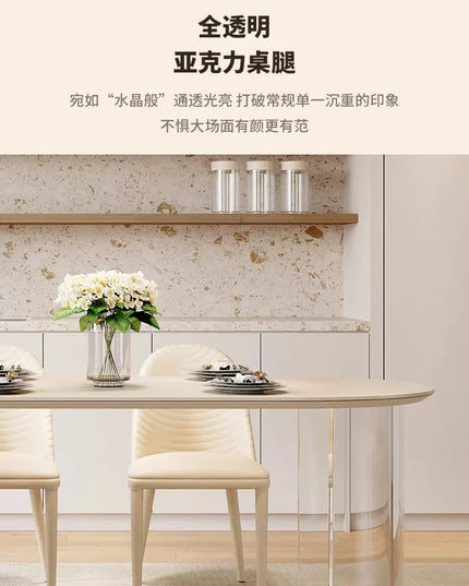 Kitchen Island with Extendable Dining Table Integrated Rolling Kitchen Storage Household with Slate Rack Cabinet for Kitchen