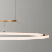 Modern Round Restaurant Chandelier Lighting LED Used For Kitchen Living Room Decoration Hanging Ring Dining Room Table Lamps