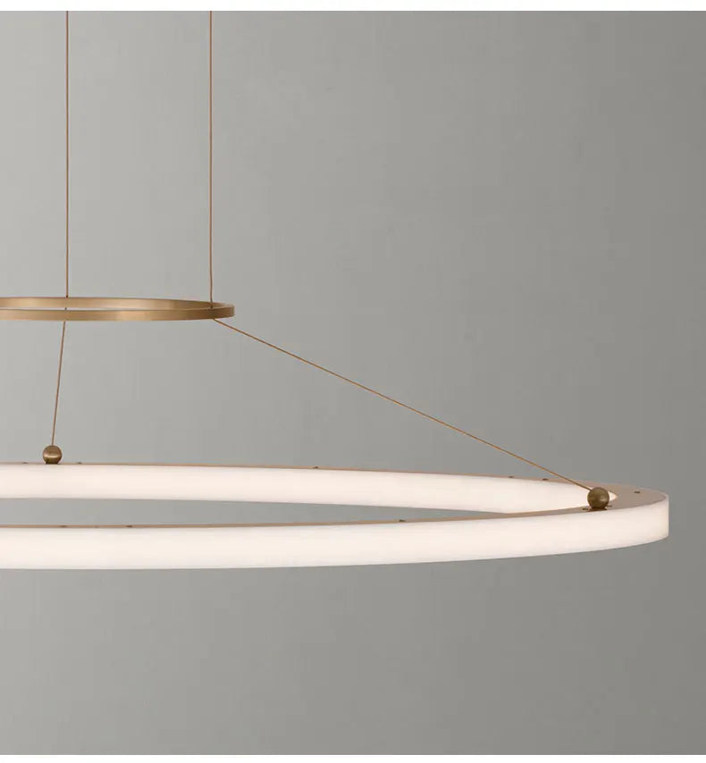 Modern Round Restaurant Chandelier Lighting LED Used For Kitchen Living Room Decoration Hanging Ring Dining Room Table Lamps