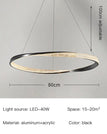 1 Ring-80cm / Electroplating black / Three colors
