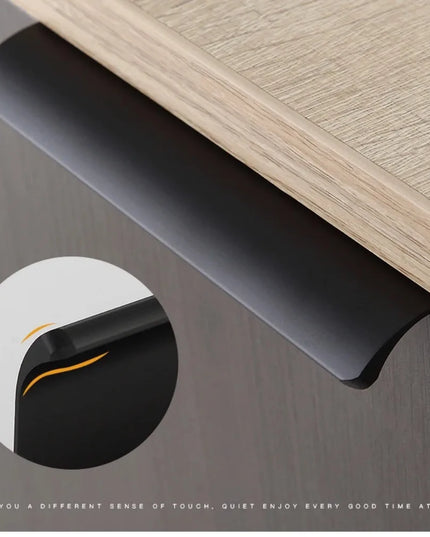 Hidden Handles for Furniture Kitchen Cabinet Handles Minimalist Wardrobe Cupboard Drawer Knobs Aluminum Alloy Furniture Handles