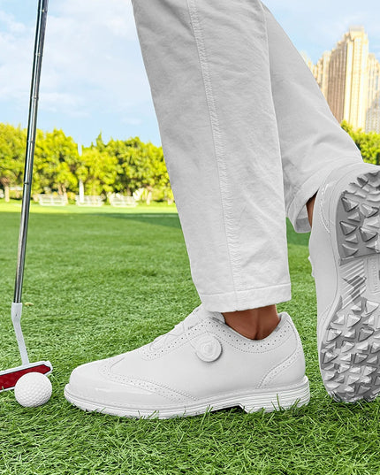 New Men's Golf Shoes Are Easy To Put On And Take Off. Made Of Genuine Leather Material, They Are Non Slip And Casual Sports Shoe