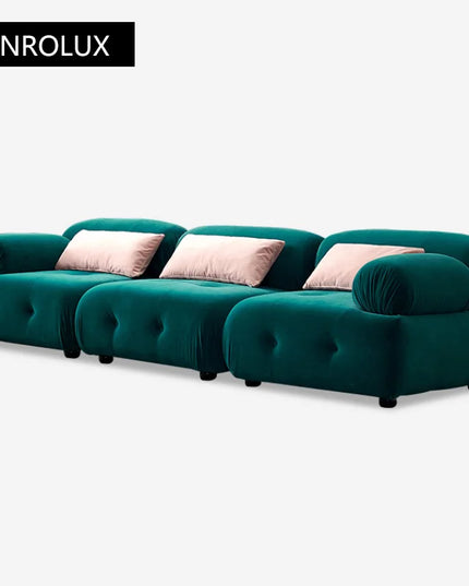 Modern fabric sofa simple modern Large and small apartment type brushed velvet down living room minimalist  furniture