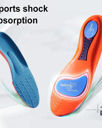 Sport Orthopedic Insoles for Feet Men Women EVA Breathable Shock Absorption Shoes Insole for Running Basketball Sport Care Pads