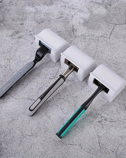 Black/Grey Easy-Install Shower Shaver and Electric Toothbrush Holder - Space-Saving Bathroom Organizer, Fragrance-Free Personal