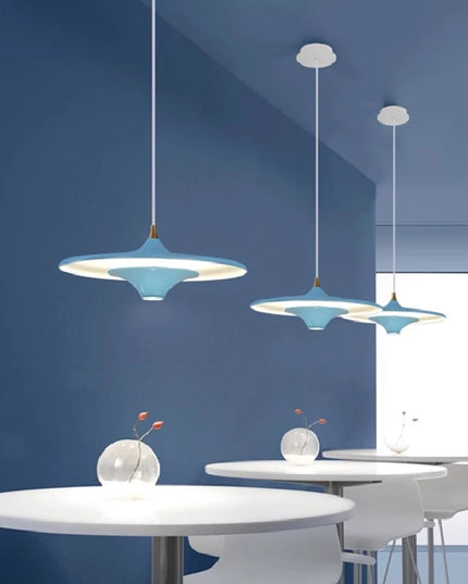 Modern Restaurant LED Chandelier Ceiling Pendant Light Dining Table Hanging Lamp Home Decor 1 Head UFO Indoor Lighting Fixture