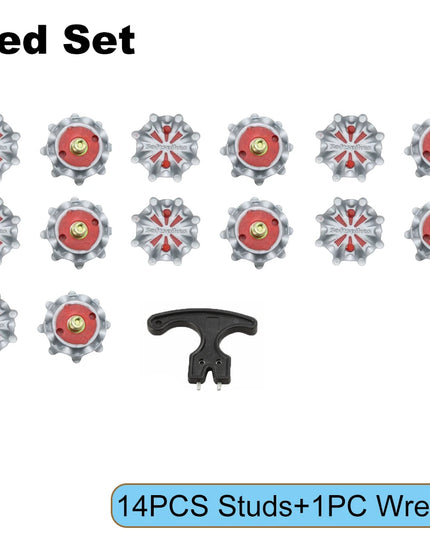 14PCS Golf Shoe Spikes With Spanner Golf Cleats Replacement Set for Lawn Cricket Training Shoe Accessories Golf Player Lover