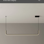 Modern LED Strip Chandelier Light Restaurant Kitchen Decor Ceiling Gold Hanging Pendants Living Room Lighting Indoor Lamp Lustre