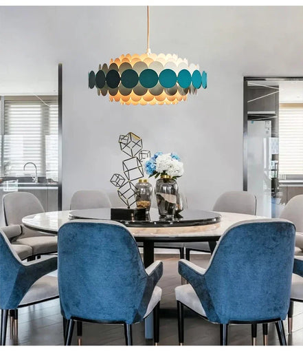 Modern Creative Dining Room Chandelier LED Colorful Hanging Light Bedroom Home Indoor Minimalist Living Room Pendant Lights