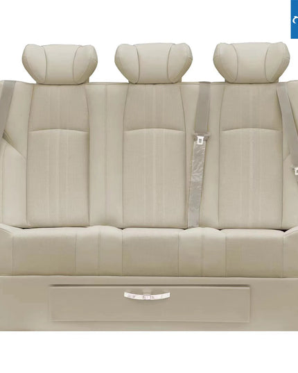 Comfortable Three-Passenger Leather Folding RV Camper Van Sofa Seat Bed Sofa Convertible Into Bed