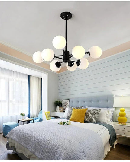 Modern Glass led Chandelier Lighting Ceiling Chandeliers Light For Dining Living Room Bedroom Kitchen Indoor Lustre Fixture Lamp