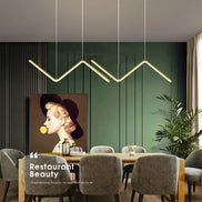 Modern LED irregular long chandelier adjustable chandelier dining room bedroom kitchen home decoration lighting