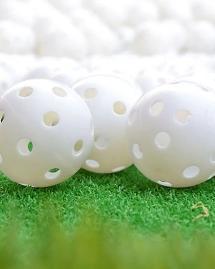12Pcs Practice Golf Balls Hollow Plastic Golf Training Balls Colored Airflow Golf Balls Swing Practice Driving Range PE Toy Ball