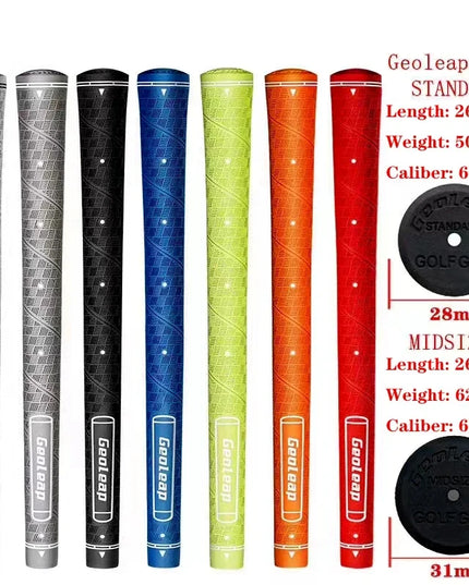 Golf Club Grips for Men, Standard, Medium Rubber, Anti-skid, Soft Golf Irons, Woods, Universal Grips, High Quality