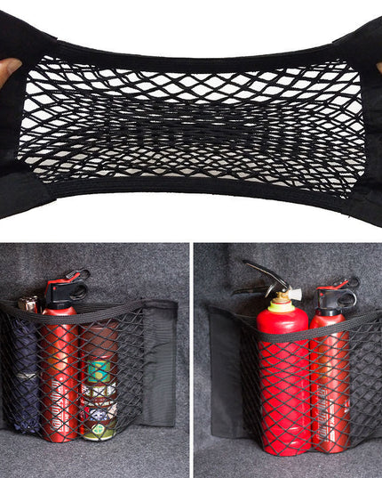 Car Back Rear Trunk Bag Organizer Mesh Net Auto Seat Back Storage Bag Pocket Universal Car Stowing Tidying Elastic String Net