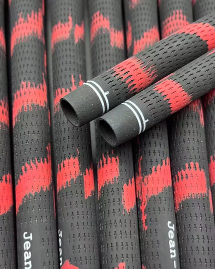 Jean Carlo Golf Grips Rubber 60R Standard Driver Hybird Irons Woods Wedges Universal Golf Club Grip Black with Red