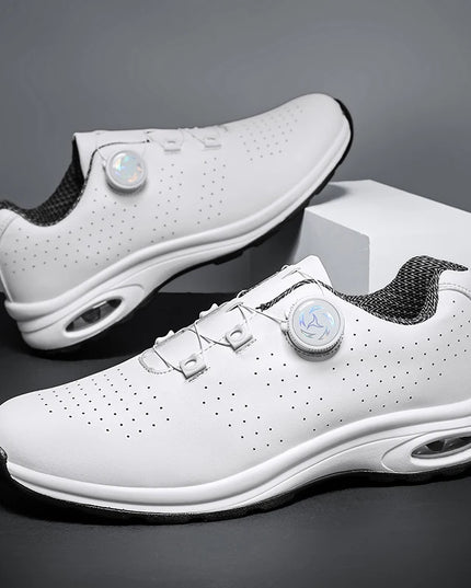 Golf Shoes Air Cushion Men Sports Running Driving Shoes Breathable Lightweight Comfortable Athletic Nonskid Rotating Sneakers
