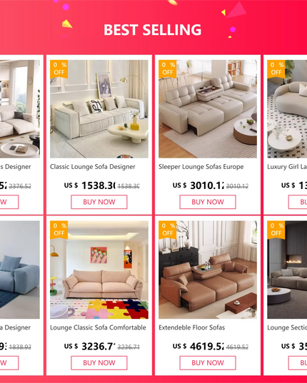 2 Seater Sleeper Sofa Modern Double Classic Relaxing Romantic Sofa Apartment Corner Divani Da Soggiorno House Accessories