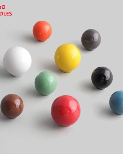 Handles Drawer Cabinet Furniture Kitchen Handles for Cabinet Knob Door Drawer Knob Colour Ceramics Rotundity Single Hole