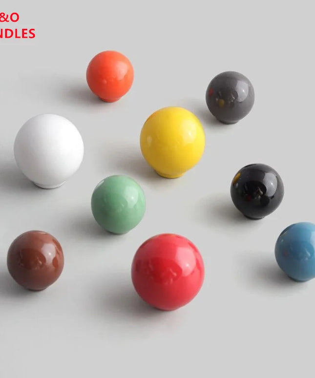 Handles Drawer Cabinet Furniture Kitchen Handles for Cabinet Knob Door Drawer Knob Colour Ceramics Rotundity Single Hole