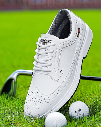 Golf Sports Shoes Men Waterproof high-Quality Leather Golf Competition Sports Shoes Formal Shoes Golf Course Men Training Shoes