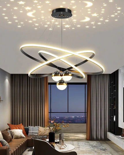 Modern led dining room chandeliers simple ring chandelier living bedroom Lights home indoor lighting decorative Pendant Lamps