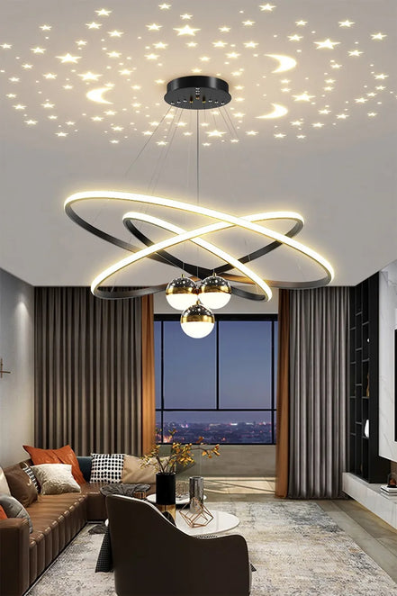 Modern led dining room chandeliers simple ring chandelier living bedroom Lights home indoor lighting decorative Pendant Lamps