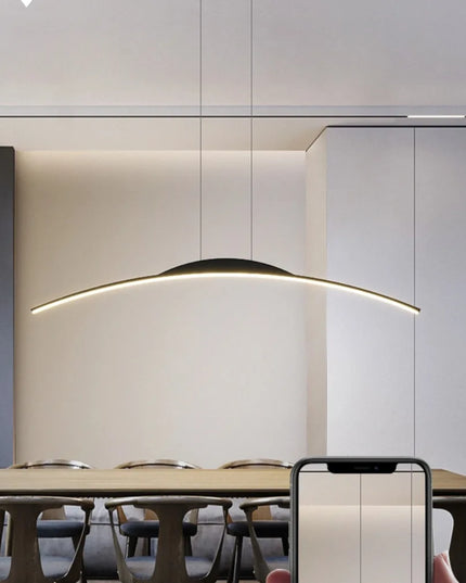 Modern LED Chandelier for Dining Room Kitchen Bar Living Bedroom Ceiling Pendant Lamp Black Simple Design Chandelier Light