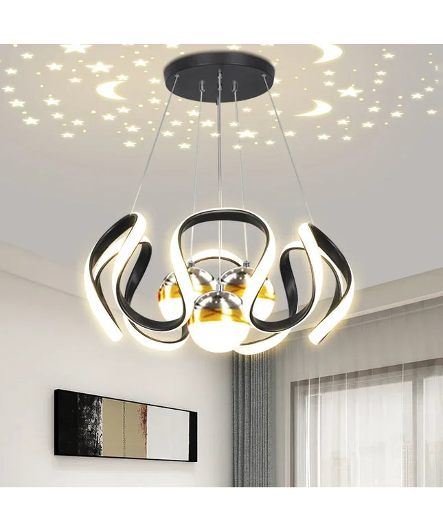 Modern Stylish Lustre LED Chandelier Art Design Pendant Light Living Kitchen Ceiling Lamps Home Room Decoration Lighting Fixture