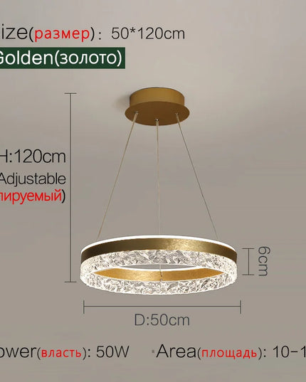 Modern LED Chandelier For Living Room Dining Room Bedroom Study Ring Ceiling Pendant Lamp Lustre Room Decorative Lighting Lamp