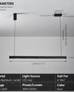 L120cm Black / Dimmable with remote