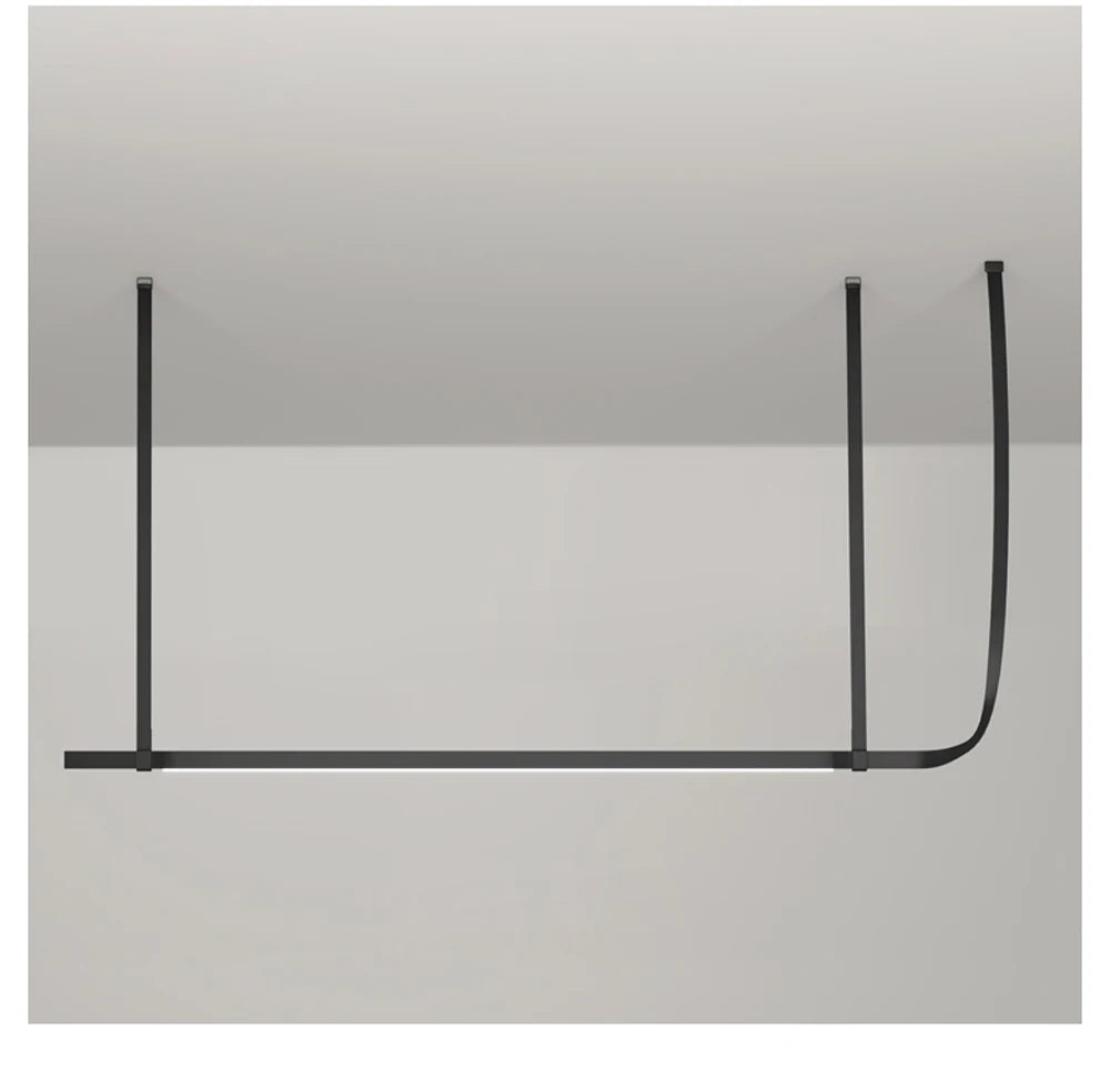 Modern LED Leather Chandelier Minimalist long chandelier For Living Room Kitchen Island Decor Dining Table Hanging Lamp fixtures