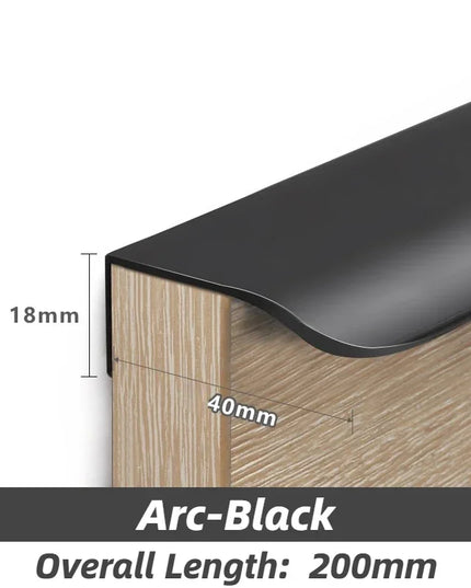 Hidden Handles for Furniture Kitchen Cabinet Handles Minimalist Wardrobe Cupboard Drawer Knobs Aluminum Alloy Furniture Handles