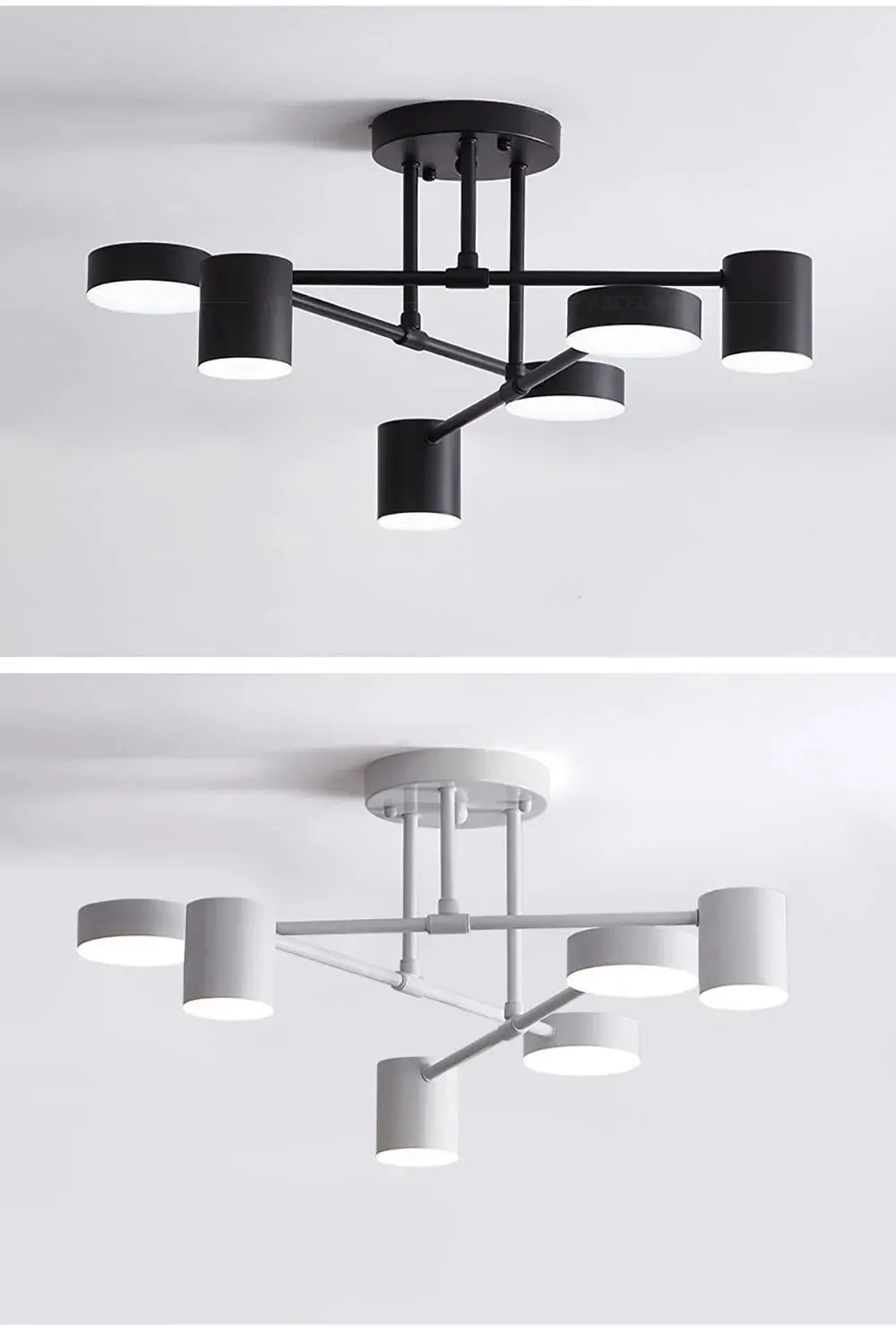 Modern LED Ceiling Chandelier White 6 Heads Hanging Lamp Light  For Ceiling Dining Living Rooms Bedroom Hall Home Decor Fixtures