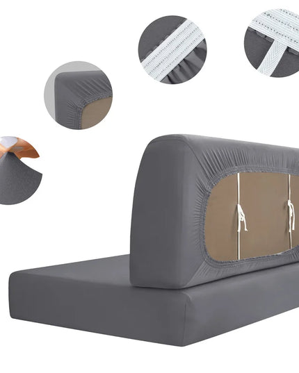 2pcs/set Jacquard RV Dinette Cushions Covers Stretch Camper Sofa Seat Covers Adjustable Dining Seat Covers Bench Backrest Decor