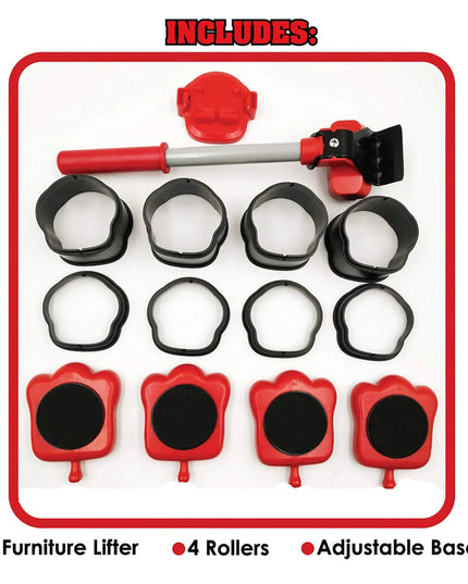 Professional Furniture Mover Tool Set Heavy Stuffs Transport Lifter Wheeled Mover Roller with Wheel Bar Moving Hand Device