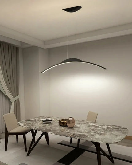 Modern LED Chandelier for Dining Room Kitchen Bar Living Bedroom Ceiling Pendant Lamp Black Simple Design Chandelier Light