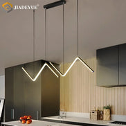 Modern LED irregular long chandelier adjustable chandelier dining room bedroom kitchen home decoration lighting