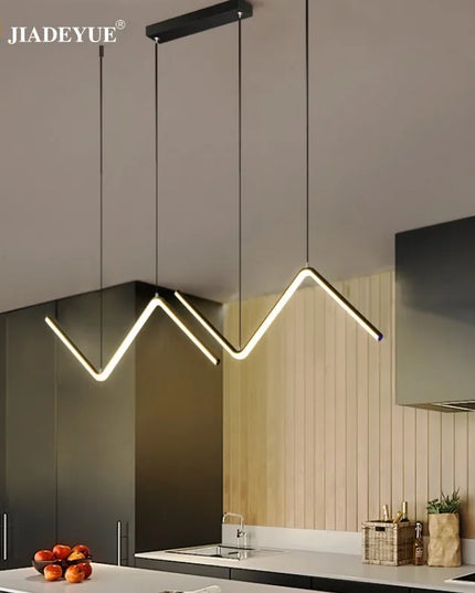 Modern LED irregular long chandelier adjustable chandelier dining room bedroom kitchen home decoration lighting