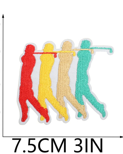 GOLF Emblem Clothing Accessories Badge Sticker Embroidered Embroidery Sticker Iron-on Patches