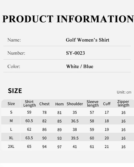 Golfist Golf Women Clothing Autumn Spring Long Sleeve T-shirt Stand Collar Golf Apparel Tennis Athletic Top