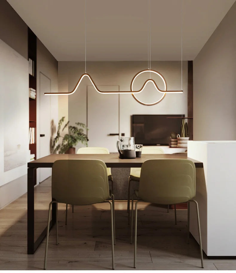 Modern LED Ceiling Chandelier Dining Table Indoor Lighting Chandeliers Kitchen Pendant Light Living Room Decoration Hanging Lamp