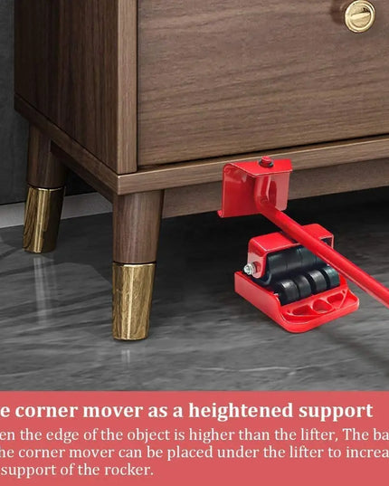 Professional Furniture Mover Tool Set Heavy Stuffs Transport Lifter Wheeled Mover Roller with Wheel Bar Moving Hand Device