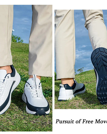 Men's Lightweight Golf Shoes-Breathable Sports Casual Shoes, Lace-Up Design, Non-Slip Rubber Sole-Universal in All Seasons